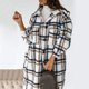 thumbnail image 4 of Puntoco moda mujer manga larga frente abierto ropa de abrigo suelta impresión blusa abrigo Tops bolsillos blusa liquidación Puntoco Puntoco-6634, 4 of 6