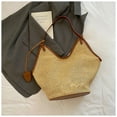 thumbnail image 7 of Straw Beach Bag for Women - Handmade Raffia Woven Tote Handbag, Summer Mesh Beach Purse for Vacation Holiday, 7 of 7