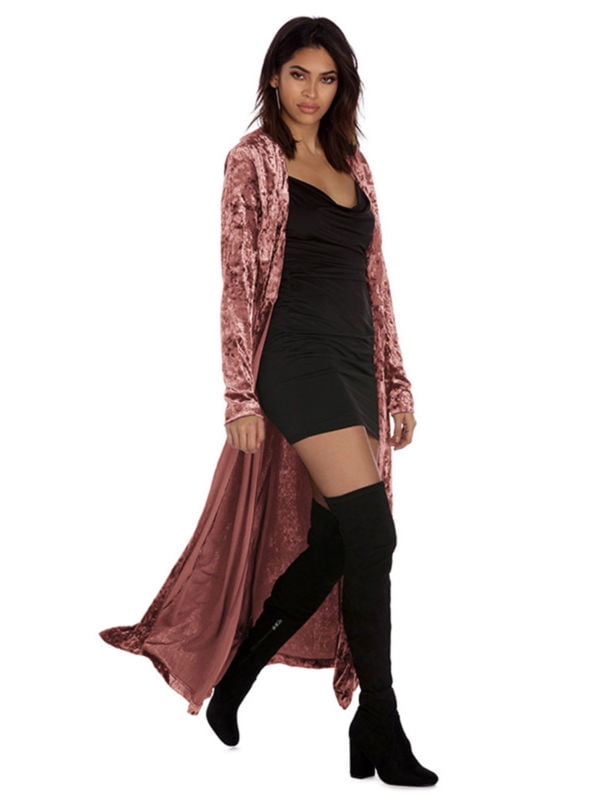 velvet maxi kimono