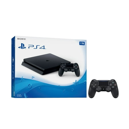 Playstation 4 Slim 1TB Jet Black Gaming Console Bundle With an Extra Black DualShock 4 Wireless Controller
