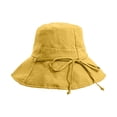 thumbnail image 4 of Riforla Women Large Size Casual Fashion Sun Hat Light Proof Heat Insulating Breathable Sun Hat Summer Hats Yellow, 4 of 4