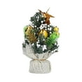 thumbnail image 2 of Mini árbol de Navidad artificial dorado festivo - Decoración de escritorio de bricolaje, 2 of 10