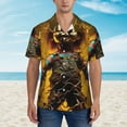 thumbnail image 2 of Lsque Chucky Pattern Hawaiian Shirt for Men Unisex Summer Beach Casual Short Sleeve Cotton Linen Button Down Shirts-Large, 2 of 6