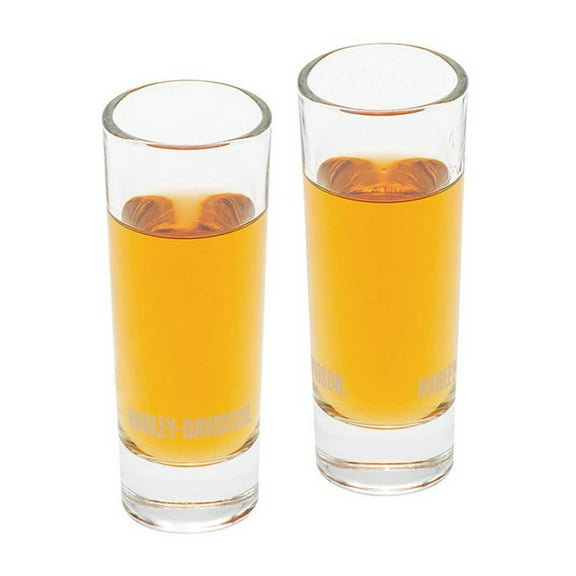 Harley-Davidson Premier Shooter Set - 2.5oz. Shot Glasses - Faux Etched H-D Logo, Harley Davidson