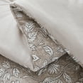 thumbnail image 6 of Lush Decor Zara Floral Block Cotton Comforter 8 Piece Set King Neutral - Tan Comforter - Block Print - Floral Bedding Set with Bed Skirt - Boho Decor, 6 of 9