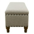 thumbnail image 5 of HomePop Large Storage Bench with Nailhead Trim - Taupe and Cream, 5 of 5