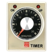 Fyearfly Rel de Tiempo AH3-3, 220VAC 6/10/30/60 Minutos Temporizador de retardo de Encendido Rel de Tiempo AH3-3(30M)