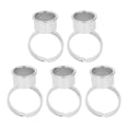 thumbnail image 1 of Ring Cup, 5pcs Eyelash Glue Holder Adjustable Ergonomic Safe Stainless Steel  for Microblading Rose Gold,Gold,Silver, 1 of 7