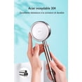 thumbnail image 5 of Cabezal de ducha de alta presión de acero inoxidable 304, ducha de baño, ducha de mano, ahorro de agua, fácil instalación, método de pulverización en forma de cintura, 5 of 5