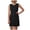 Black, variant on NIEWTR Womens Summer Dress Crew Neck Button Decoration Sleeveless Sundresses Work Casual Tank Dress(Brown,XL)