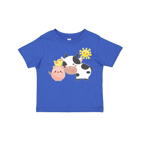 

Inktastic Fun Farm Animals- Cow Pig Chick Gift Toddler Boy or Toddler Girl T-Shirt