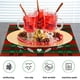 thumbnail image 4 of Juego de 1 mantel individual navideño | Adornos navideños con motivo de murciélago | Manteles individuales antideslizantes, impermeables y resistentes al calor para el comedor | Rojo, verde y blanco, 4 of 6
