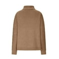 thumbnail image 5 of IROINNID Pullover Sweater for Women Winter Warm Turtleneck Knitted Pullover Loose Fit Soft Casual Sweater,Brown, 5 of 6