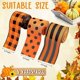 thumbnail image 3 of Rolls Halloween Ribbon Wired Orange and Black Burlap Ribbon Thanksgiving Wired, 3 of 5