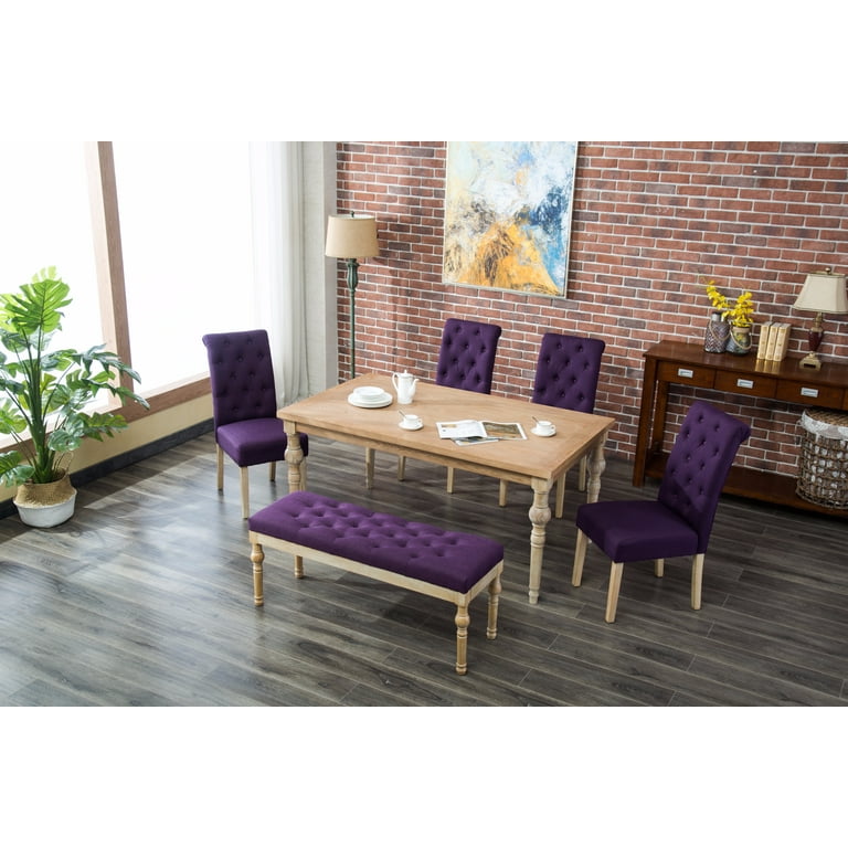 Purple dining online table set