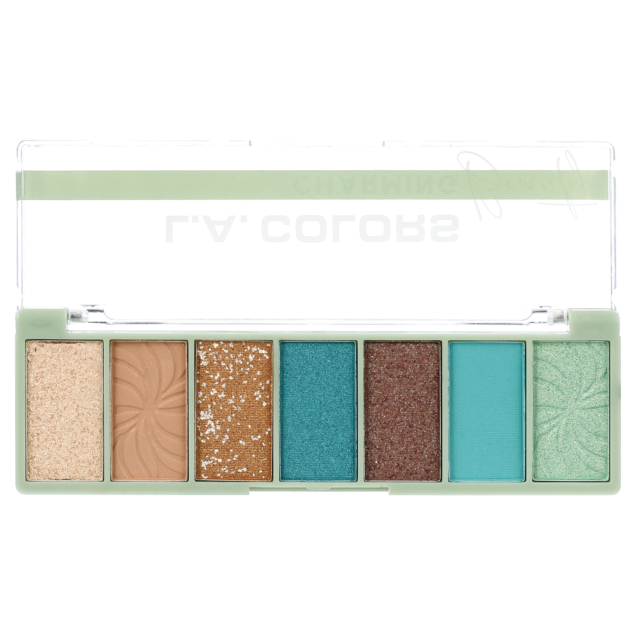 L.A. Colors All-In-One Compact, Buttery 7 Color Eyeshadow Palette, Charming