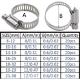 thumbnail image 2 of Abrazaderas de abrazadera de manguera, 13-19 mm, clips de tubería de acero inoxidable 304 ajustables, tornillo de tubería de agua para tubería de agua familiar, tubo de combustible, clips de tubo de, 2 of 5