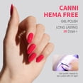 thumbnail image 4 of Set de esmaltes de uñas CANNI, 6 colores, 9 ml, gel rojo con purpurina sin hemia, 4 of 9