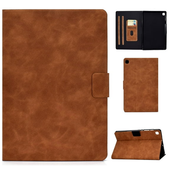 For Samsung Galaxy Tab S6 Lite P610/P615 Cowhide Texture Horizontal Flip Leather Case with Holder