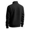 thumbnail image 5 of XIAOCHA Mens Waffle Knit Quarter Zip Sweater Oversized Long Sleeve Mock Neck Pullover Jumper Warm Preppy Daily Sweaters, 5 of 5