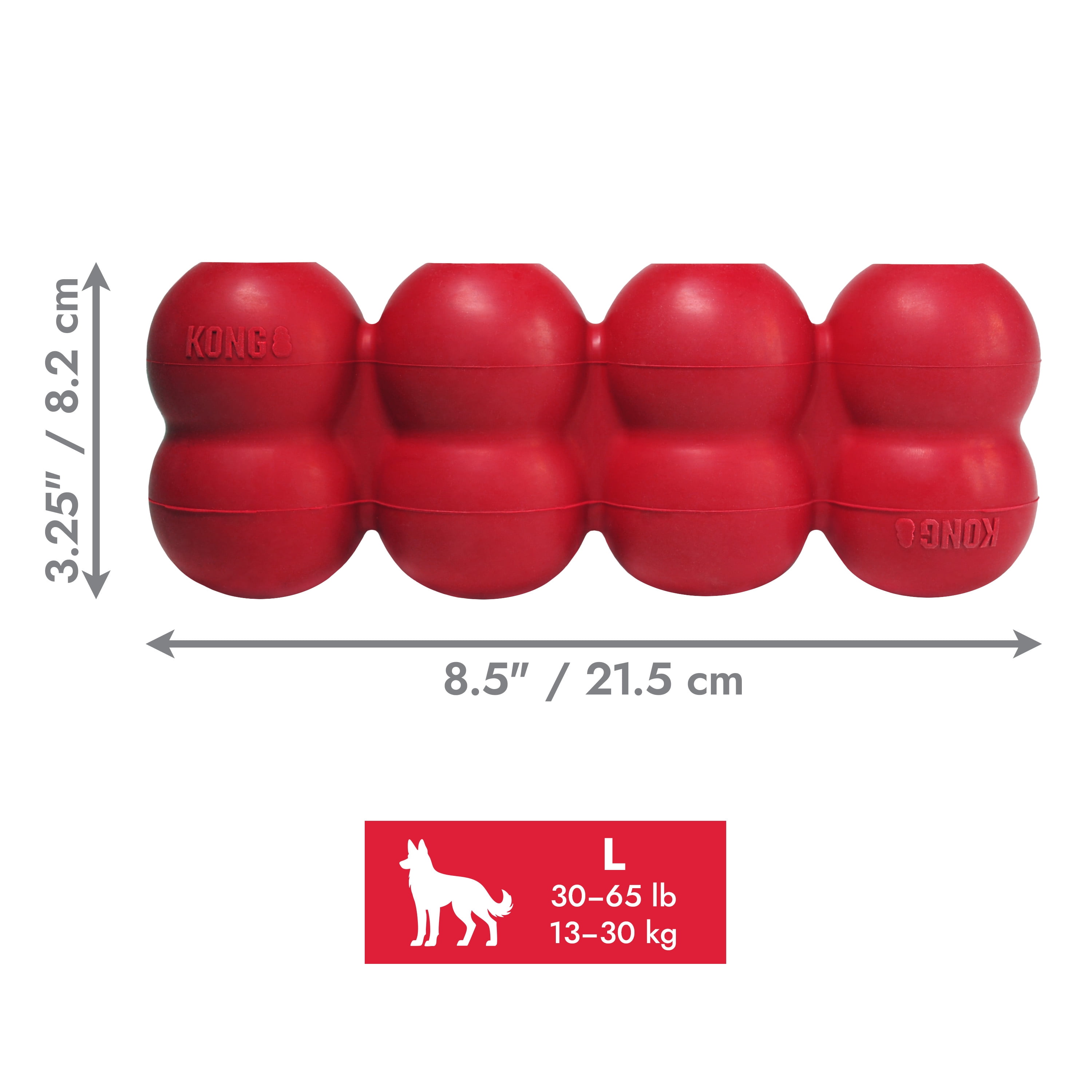 KONG® Rubber Goodie Ribbon Toy for Average Chewers, Large for Dogs Between 30-65 lbs