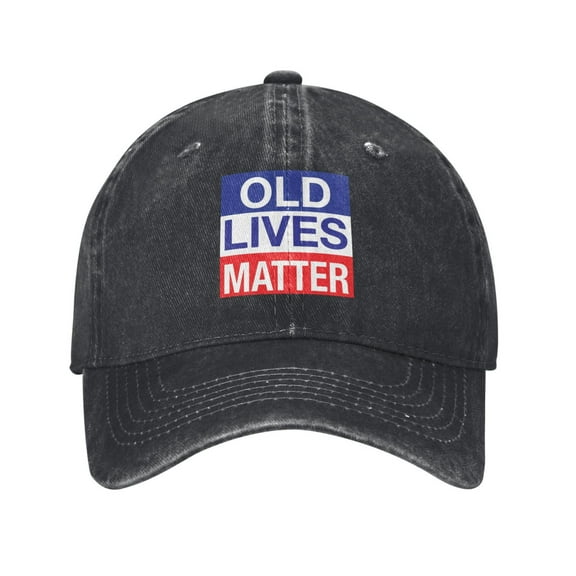 Old Lives Matter Logo Unisex Adult Washed Denim Cotton Sport Outdoor Baseball Cap Adjustable Cowboy Baseball Hat
