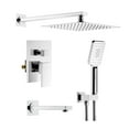 thumbnail image 4 of Kibi USA Cube Pressure Balanced 3-Function Shower System with Rough-In Valve Matte Black Matte, 4 of 5