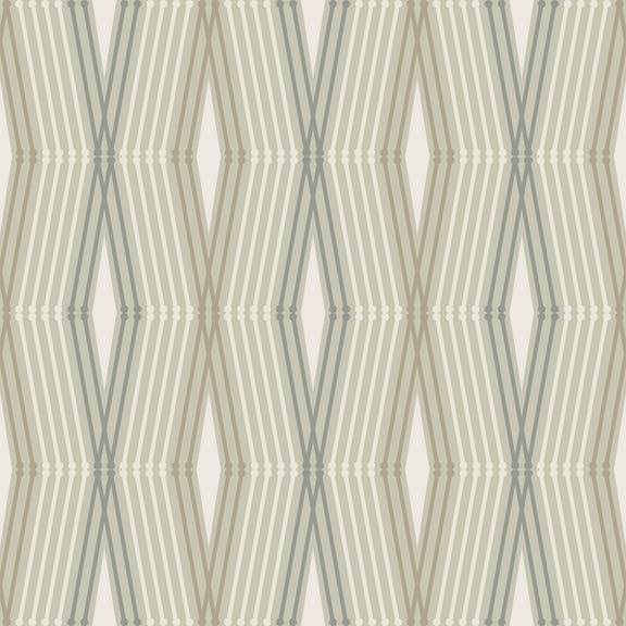 Nicole Miller Hard Edge Ogee Twine Peel & Stick Wallpaper