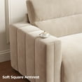 thumbnail image 5 of COPIAE 82” Velvet Loveseat Sofa, Comfy Deep Seat Sofa with Soft Cushion, Modern 2-Seater Couch with Piano Design Armrest& Ergonomic Backrest, Home Sofa Couch for Living room Bedroom, 5 of 10
