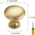 thumbnail image 3 of Ravinte 30 Pack Solid Knobs Kitchen Cabinet Round Pulls Dresser Handles Gold Cupboard Hardware Brushed Brass Door Drawer Knobs, 3 of 10