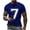 Dark Blue, variant on Men Shirts Short Sleeve Round Neck Pullover Number 7 Varsity Sports Team Jersey 7th Birthday 7 Years T-Shirt &Christmas Tshirts