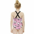 thumbnail image 2 of Hello Kitty Girls One Piece Swimsuits Hawaiian Summer Swimwear Beach Bathing Suit Outfits, 2 of 7