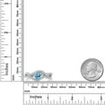 thumbnail image 3 of Gem Stone King 1.04 Ct Round Swiss Blue Topaz 925 Sterling Silver Infinity Ring (Size 8), 3 of 3