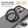 thumbnail image 3 of 3-in-1 [Magnetic+KickStand+Ring Holder] for iPhone 15 Pro Max PU Leather Case, Compatible with MagSafe, Invisible 360° Rotatable Ring Stand Shockproof Protective Magnetic Cover,Grey, 3 of 8