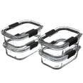 thumbnail image 3 of Rubbermaid Brilliance Glass Set of 4 Food Storage Containers with Latching Lids, 3.2 Cups, 3 of 7