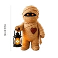 thumbnail image 3 of ZENVIVE Light Up Mummy Figurine, 5.9" Resin Halloween Mummy Decoration with Warm LED Lantern, Cute Spooky Statue for Indoor Tabletop, Mantel, Shelf, Desk and Party Decor(Button Battery), 3 of 6