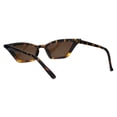 thumbnail image 2 of Womens Narrow Retro Mod Cat Eye Plastic Sunglasses Tortoise Brown, 2 of 4