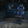 thumbnail image 2 of Flash Furniture X40 Gaming Chair Racing Ergonomic Computer Chair with Fully Reclining Back/Arms, Slide-Out Footrest, Massaging Lumbar - Black/Blue, 2 of 15