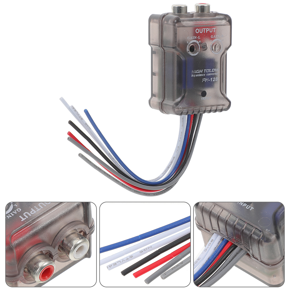 Convertisseur De Sortie Ligne Kicker KISLOC2 - Pour Ajouter Un Ampli à Une Autoradio - Sortie RCA, Commande à Distance 12V, Accepte Jusqu'à 55W