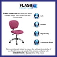 thumbnail image 3 of Pemberly Row Contemporary Mid-Back Mesh Office Swivel Chair in Pink, 3 of 7
