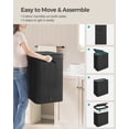 thumbnail image 4 of 150L Laundry Hamper with Lid Bamboo Laundry Basket Removable Machine Washable with Handles for Laundry Room Bedroom Ink Black, 4 of 6