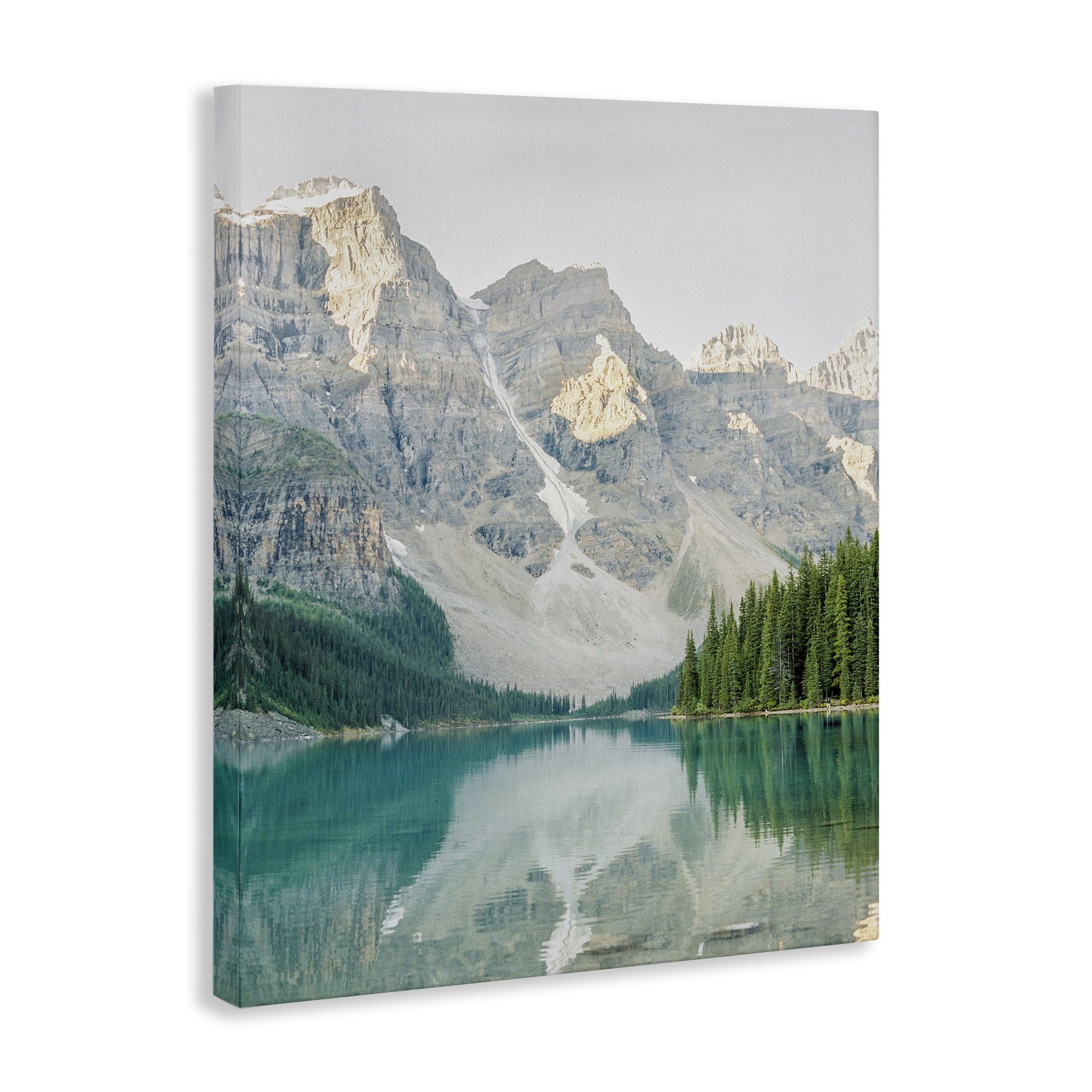 Stupell Industries Reflective Mountain Lake Landscape Photography Gallery Wrapped Canvas Art Print Wall Art, 30 x 40