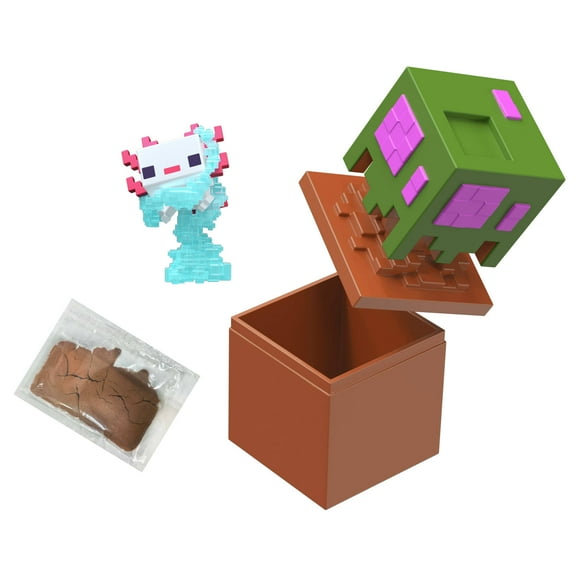 Minecraft Mini Mode Bloom Blocks Action Figure with Sand Compound (Characters May Vary)