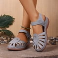 thumbnail image 5 of Dakaela Closed Toe Sandals for Women 2026 Comfortable Dressy Platform Wedges Ankle Strap Orthopedic Wide Width Walking Shoes (8.5,Grey), 5 of 8