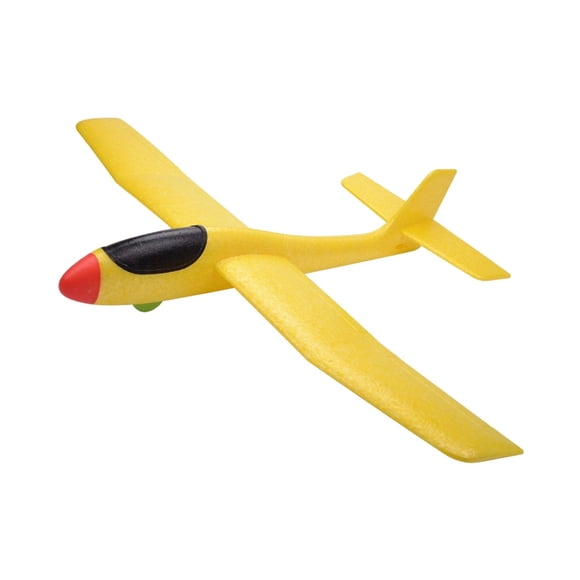 Avión de espuma para lanzar, avión de espuma, avión de juguete resistente para volar, juguete deportivo para exteriores, patio, playa, interior, césped, niños. amarillo