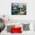 thumbnail image 5 of Large Lotus Flower Wall Art Spa Pictures Wall Decor Zen Nature Yoga Canvas Painting Home Modern Artwork Decorations for Bathroom Bedroom Living Room Office, 5 of 6