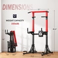 thumbnail image 2 of Adjustable Height Pull Up and Dip Station. Power Tower Strength Training for Home Gym,, 2 of 9