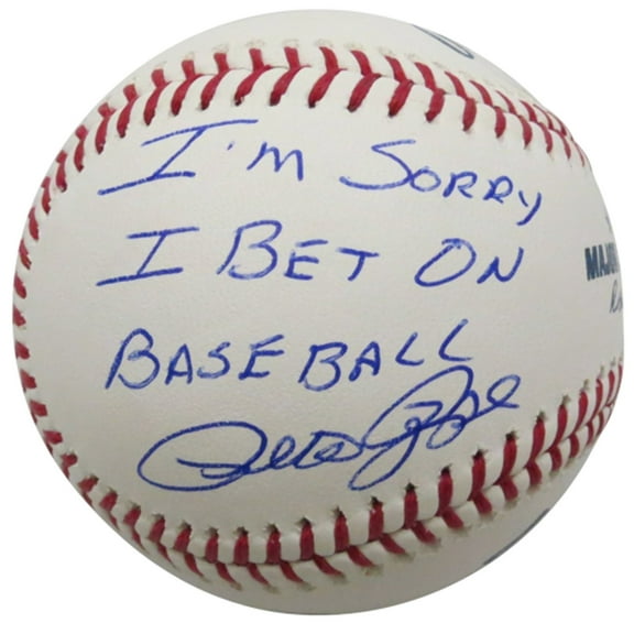 Pete Rose Autographed Official MLB Baseball w/ I'm Sorry I Bet On Baseball -