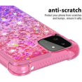 thumbnail image 4 of case for Samsung Galaxy A22 5G Case (Not 4G),Creativity Clear Gradient Quicksand Glitter Flowing Liquid Floating TPU Case Bling Diamond Sparkle Cover for Samsung Galaxy A22 5G JB Pink Mauve, 4 of 14