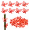 thumbnail image 1 of Uxcell 100-Pack Clips de Orquídea Plásticos para Jardín Clips de Plantas Libélula Clips de Orquídea [Rojo], 1 of 1